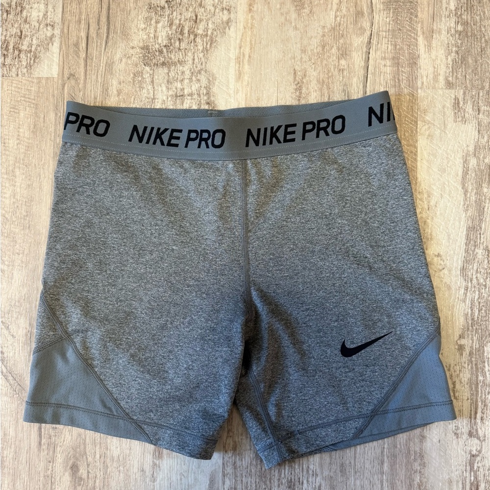 Nike Pro Gray Athletic Spandex Shorts